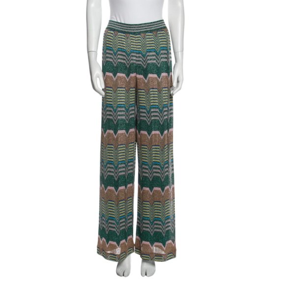 Missoni Pants - MISSONI Printed Wide Leg Pants